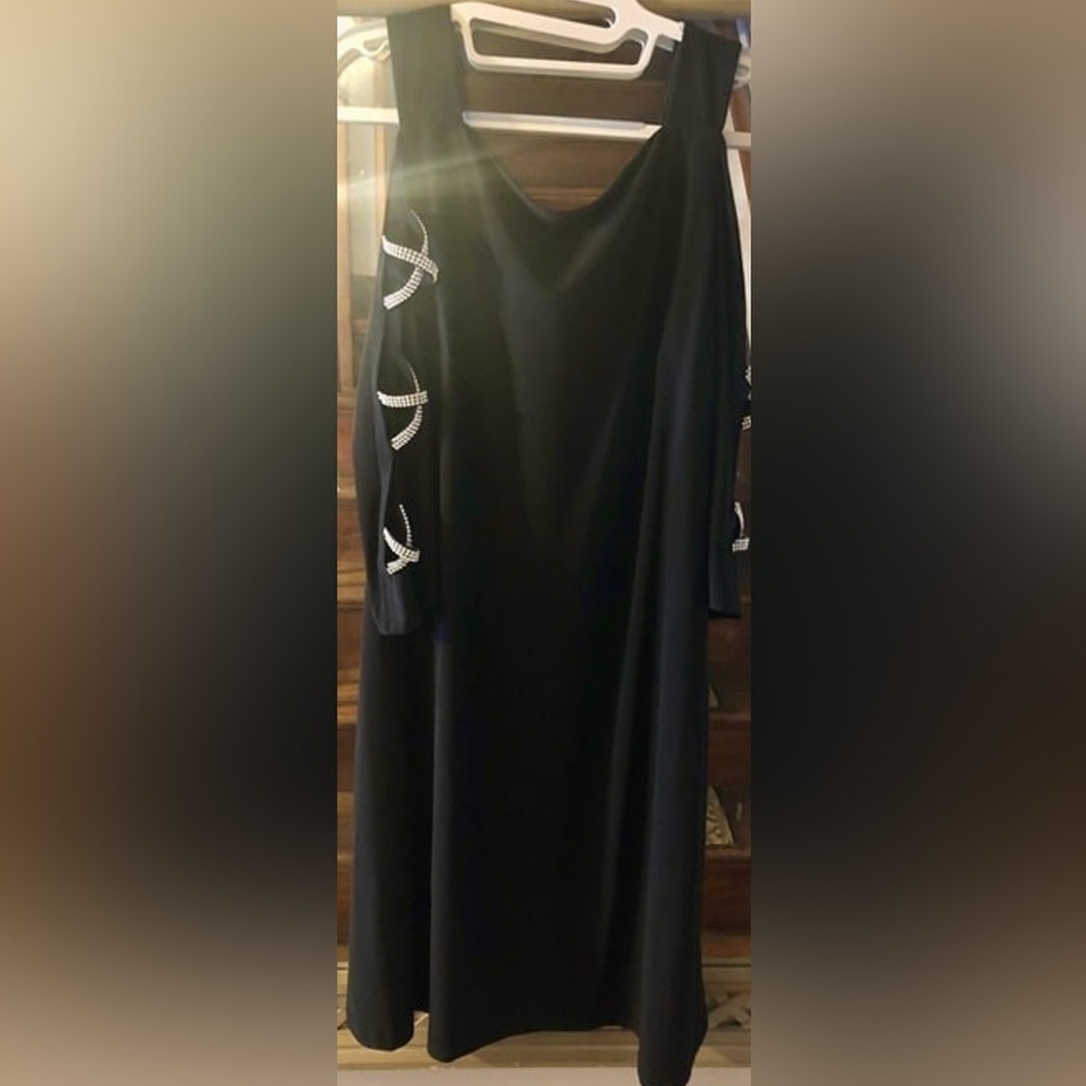 Black Dress with rhinestone accents